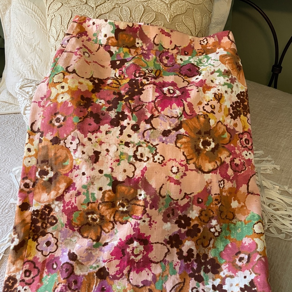 Colorful J Crew pencil skirt